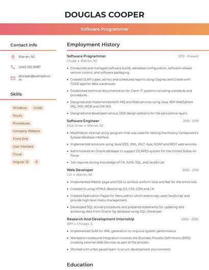 Resume example 3