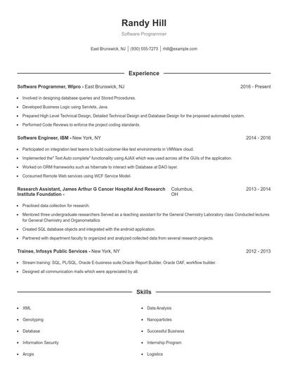 Resume example 1