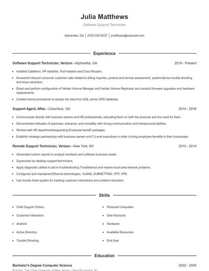 Resume example 1