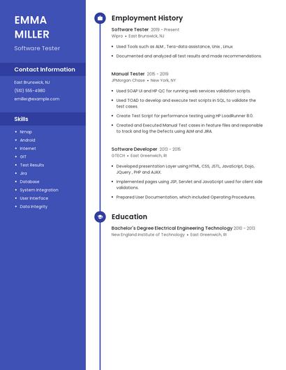 Software Tester Resume