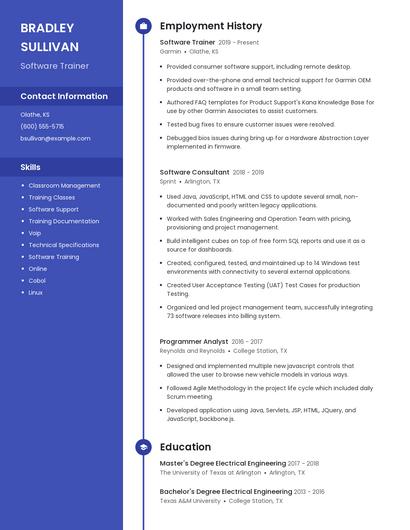 Resume example 5