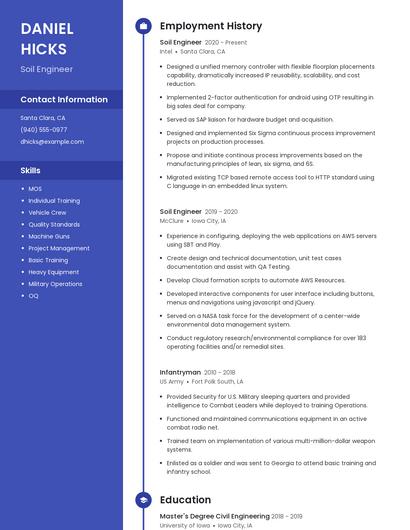 Soil Engineer Resume