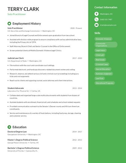 Resume example 5