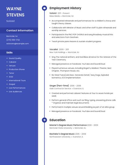 Soloist Resume