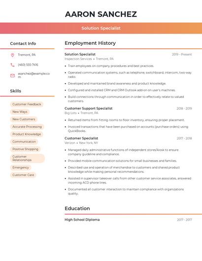 Resume example 3