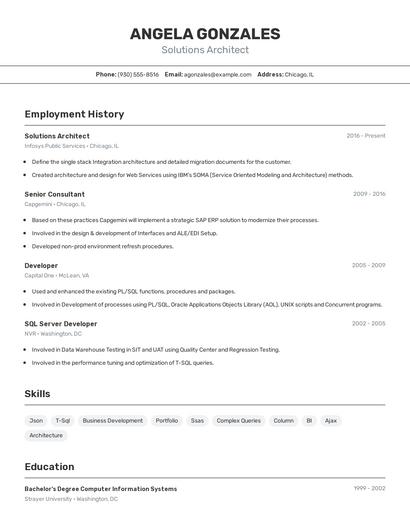 Resume example 2