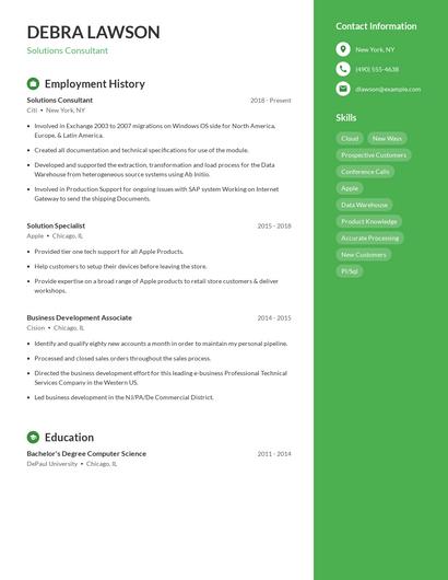Resume example 4