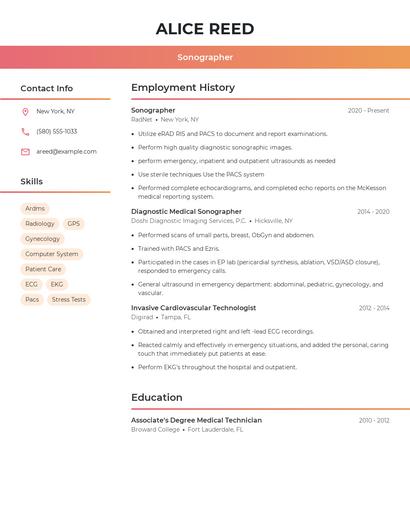 Resume example 3