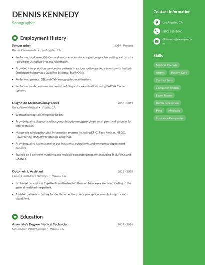 Resume example 5