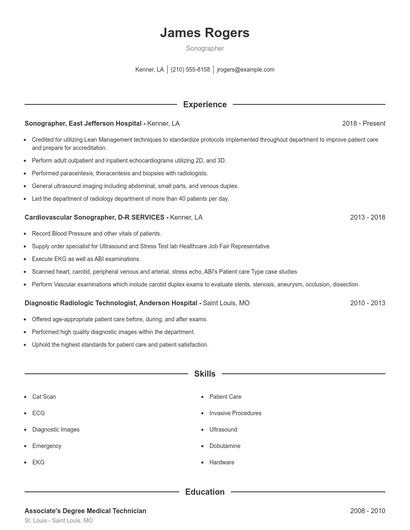 Resume example 1