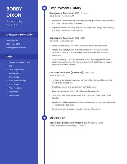 Sonography Technician Resume