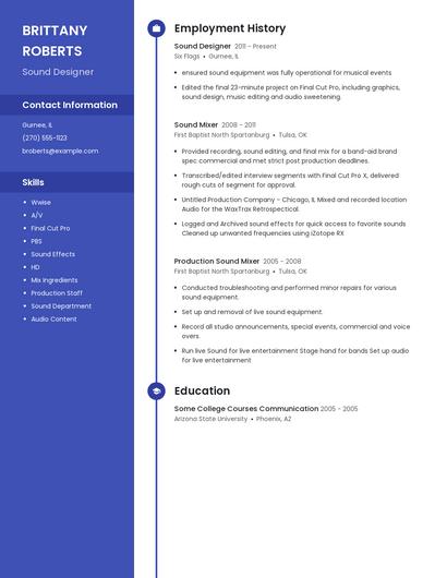Resume example 5