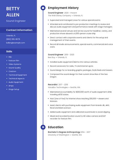 Resume example 4