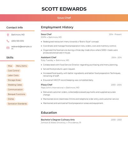 Resume example 3