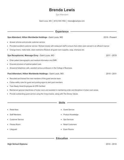 Resume example 1