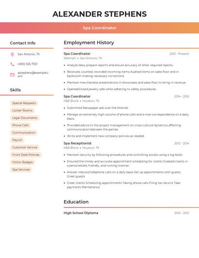 Resume example 3