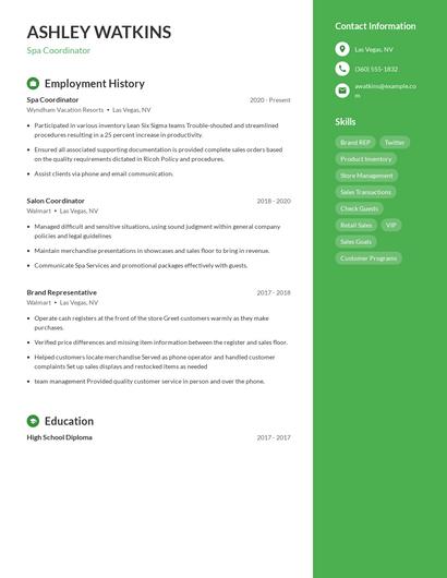 Resume example 4