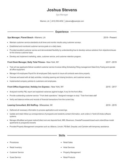 Resume example 1