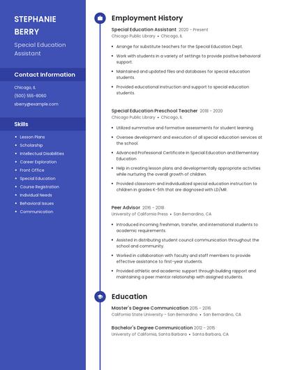 Resume example 4