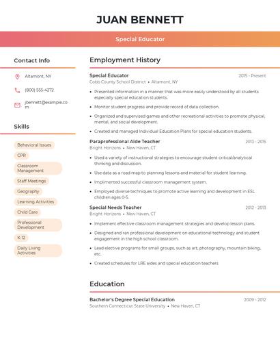 Resume example 3