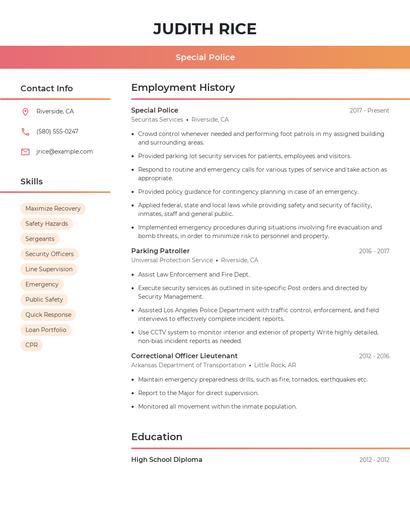 Resume example 3