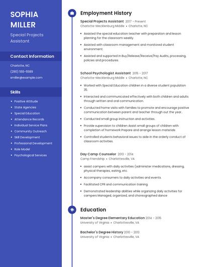 Resume example 5
