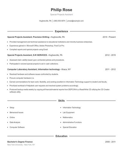 Resume example 1
