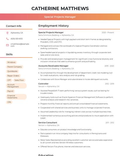 Resume example 3