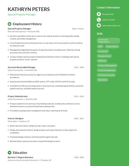 Resume example 5