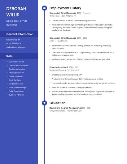 Specialist-Small Business Resume