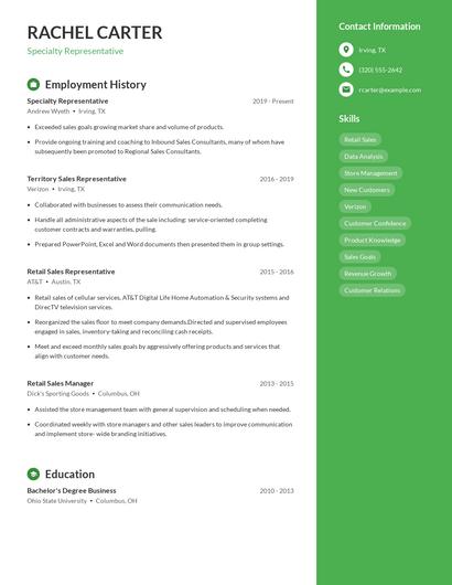 Resume example 4