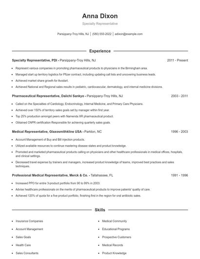 Resume example 1
