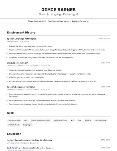 Resume example 2
