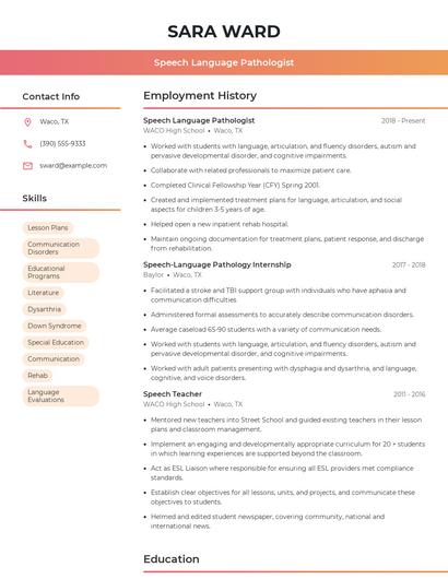 Resume example 3
