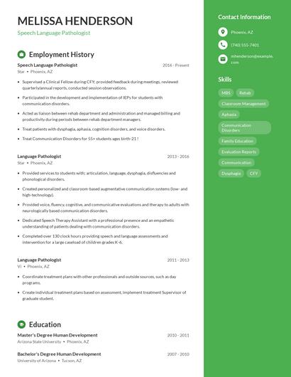 Resume example 4