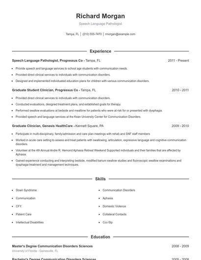Resume example 1