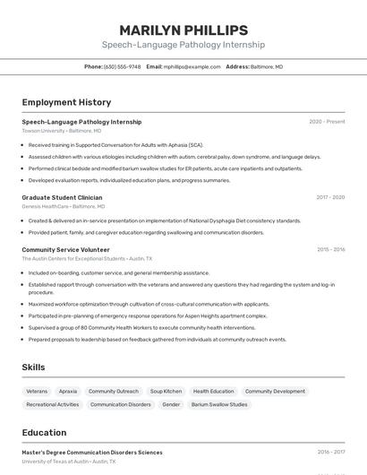 Resume example 2