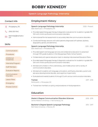 Resume example 3