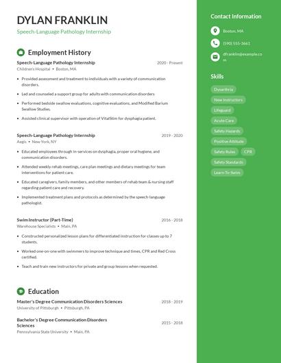 Resume example 4
