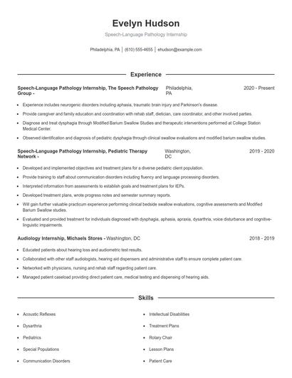 Resume example 1
