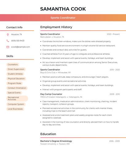 Resume example 3