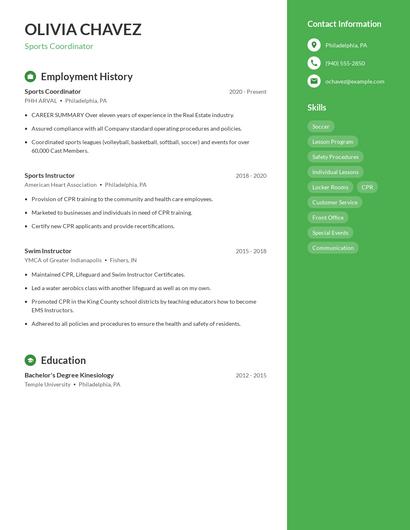 Resume example 5