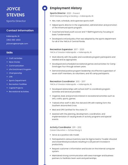 Resume example 5