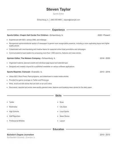 Resume example 1