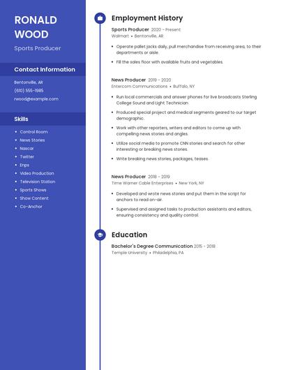 Sports Producer Resume