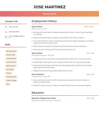Resume example 3