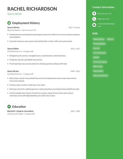 Resume example 5