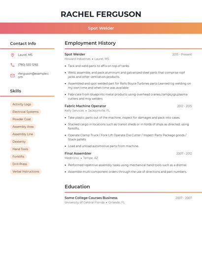 Resume example 3