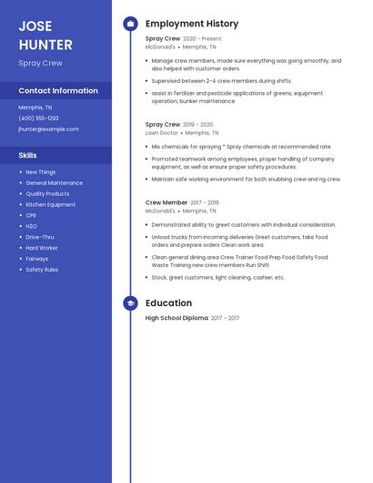 Spray Crew Resume