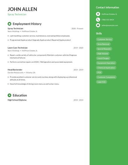 Resume example 5